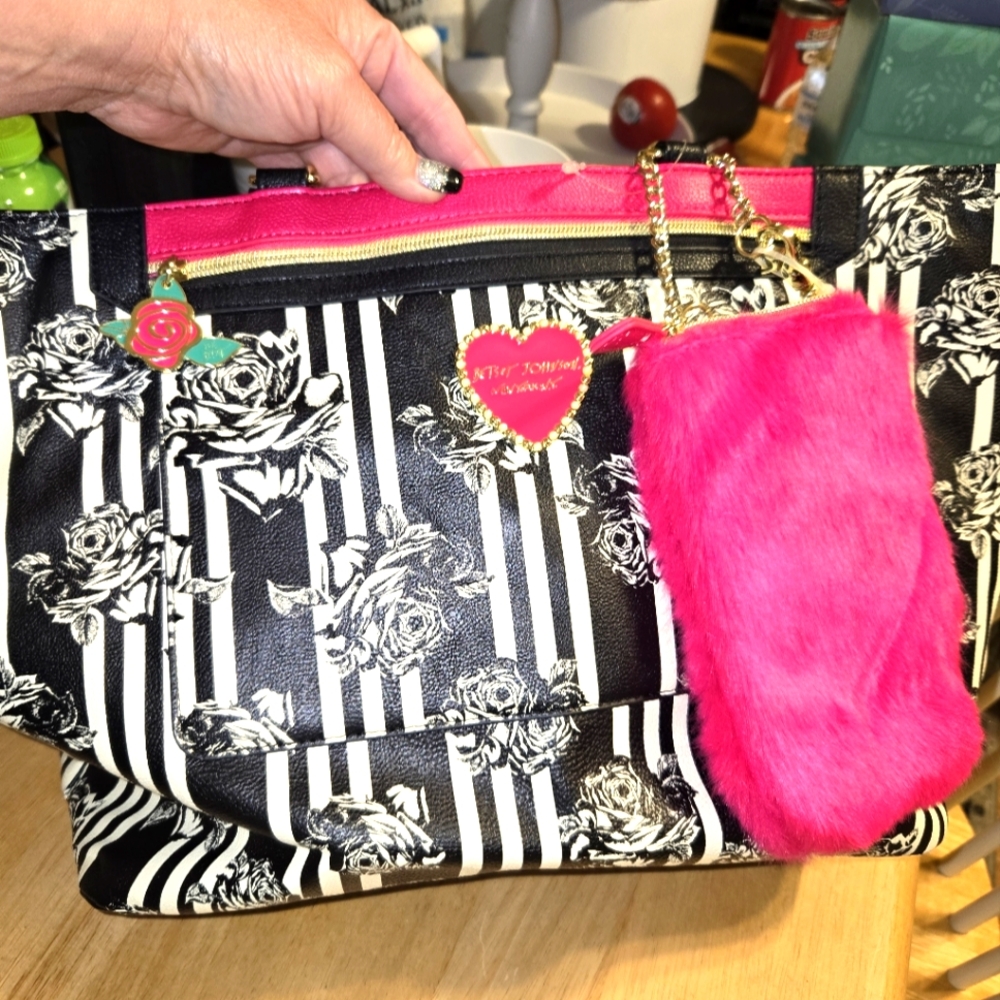 Betsey Johnson large tote purse